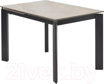 Обеденный стол M-City Corner 120 Gloss / 614M05546 (Amber Jade Solid Ceramic/Black) - фото