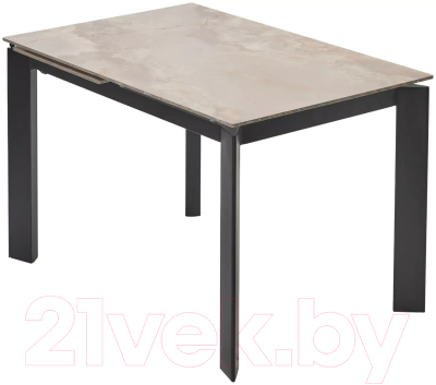 Обеденный стол M-City Corner 120 Gloss / 614M05546 (Amber Jade Solid Ceramic/Black)