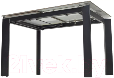 Обеденный стол M-City Corner 120 Gloss / 614M05546 (Amber Jade Solid Ceramic/Black)