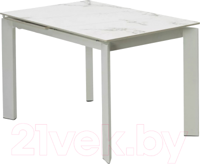 Обеденный стол M-City Corner 120 Gloss / 614M05545 (Golden Jade Solid Ceramic/White) - фото