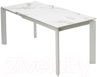 Обеденный стол M-City Corner 120 Gloss / 614M05545 (Golden Jade Solid Ceramic/White)