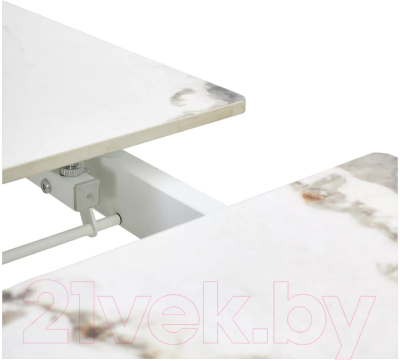 Обеденный стол M-City Corner 120 Gloss / 614M05545 (Golden Jade Solid Ceramic/White)