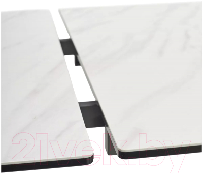 Обеденный стол M-City Estebio 160 KL-99 / 614M05573 (белый мрамор мат/итальянская керамика/серый)