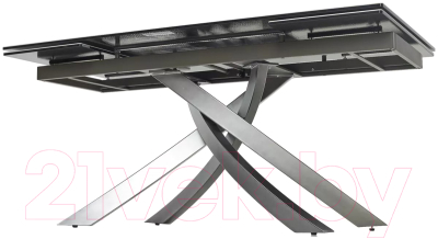 Обеденный стол M-City Estebio 160 KL-99 / 614M05573 (белый мрамор мат/итальянская керамика/серый)