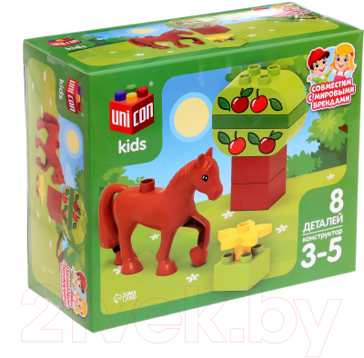 Конструктор Unicon Лошадка в саду / 9826963 - фото