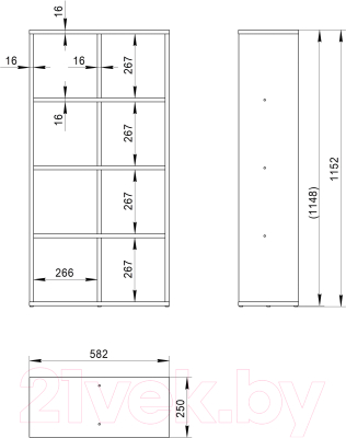 Стеллаж Mio Tesoro Мини 58х25х115 2.07.07.010.1