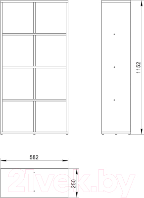 Стеллаж Mio Tesoro Мини 58х25х115 2.07.07.010.1