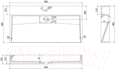 Умывальник Mexen Ava MEX-23019001