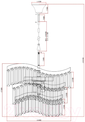 Люстра Moderli Wave / V10768-8P