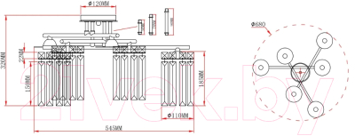 Люстра Moderli Everly / V10751-6C