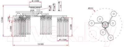 Люстра Moderli Everly / V10753-6C