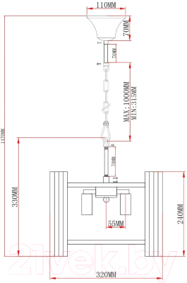 Люстра Moderli Monte / V10780-3P