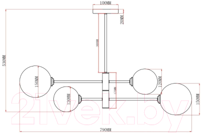 Люстра Moderli Molecule / V10837-4P