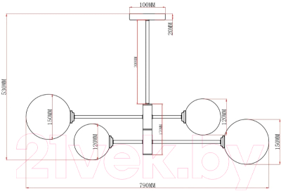 Люстра Moderli Molecule / V10839-4P