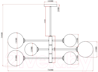 Люстра Moderli Molecule / V10840-6P