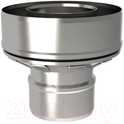 Переходник для дымохода Гефест Сталь 200x280 AISI 430/430 0.8мм/0.5мм (П-М) (К) тип 2 - фото