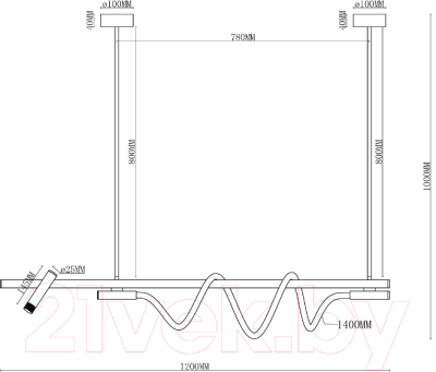 Потолочный светильник Moderli True / V10684-PL