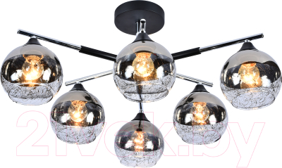 Потолочный светильник Mirastyle MX-5129/6 BK+CR - фото