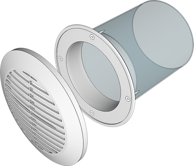 Решетка вентиляционная ERA 10РКФ с фланцем