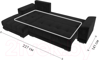 Диван угловой Лига Диванов НордСтар левый / 121112L
