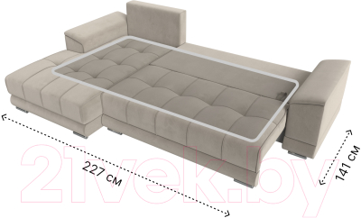Диван угловой Лига Диванов НордСтар левый / 121113L