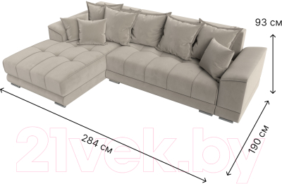 Диван угловой Лига Диванов НордСтар левый / 121113L