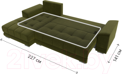 Диван угловой Лига Диванов НордСтар левый / 121114L