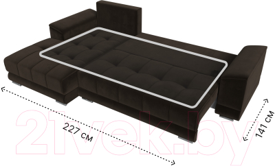 Диван угловой Лига Диванов НордСтар левый / 121115L