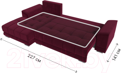 Диван угловой Лига Диванов НордСтар левый / 121118L