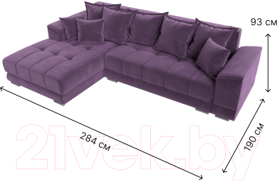 Диван угловой Лига Диванов НордСтар левый / 121120L