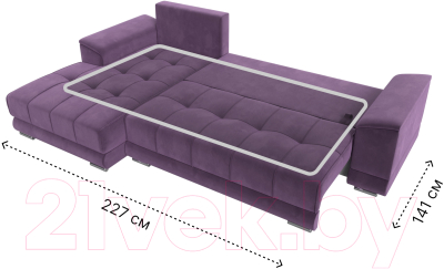 Диван угловой Лига Диванов НордСтар левый / 121120L