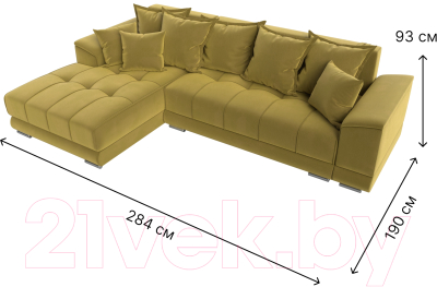 Диван угловой Лига Диванов НордСтар левый / 121121L