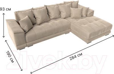 Диван угловой Лига Диванов НордСтар правый / 121105