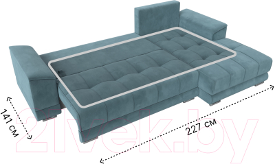 Диван угловой Лига Диванов НордСтар правый / 121106