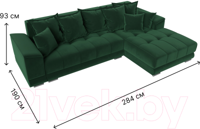 Диван угловой Лига Диванов НордСтар правый / 121108