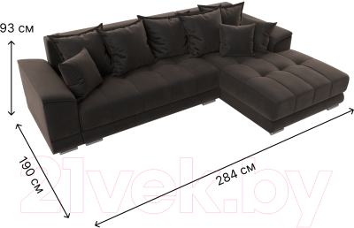 Диван угловой Лига Диванов НордСтар правый / 121109