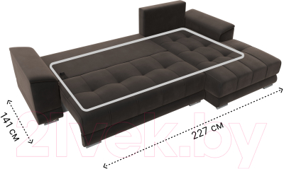 Диван угловой Лига Диванов НордСтар правый / 121109