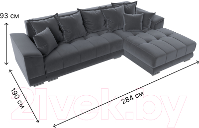 Диван угловой Лига Диванов НордСтар правый / 121110