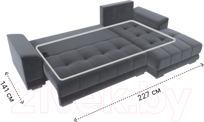 Диван угловой Лига Диванов НордСтар правый / 121110