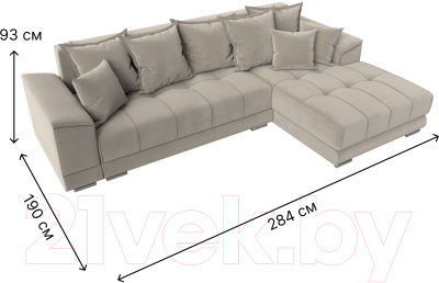 Диван угловой Лига Диванов НордСтар правый / 121113