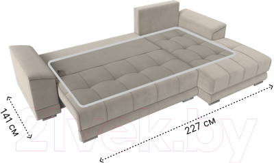 Диван угловой Лига Диванов НордСтар правый / 121113