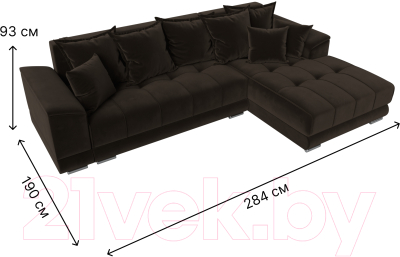 Диван угловой Лига Диванов НордСтар правый / 121115