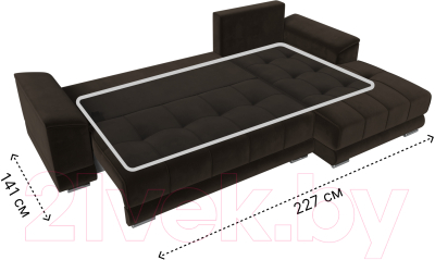 Диван угловой Лига Диванов НордСтар правый / 121115