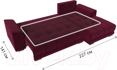 Диван угловой Лига Диванов НордСтар правый / 121118