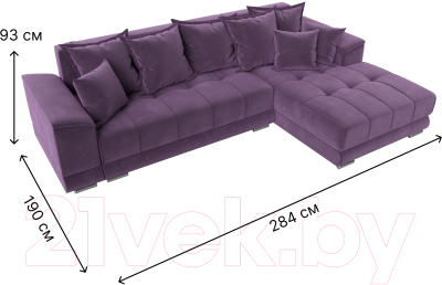 Диван угловой Лига Диванов НордСтар правый / 121120