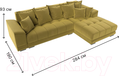 Диван угловой Лига Диванов НордСтар правый / 121121