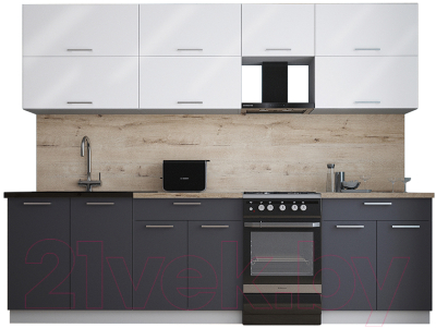 Кухонный гарнитур Интерлиния Мила Gloss 50-27 - фото