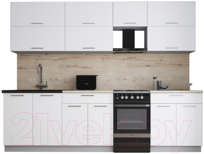 Кухонный гарнитур Интерлиния Мила Gloss 50-27 - фото
