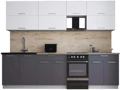 Кухонный гарнитур Интерлиния Мила Gloss 50-27 - фото