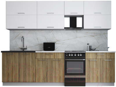 Кухонный гарнитур Интерлиния Мила Gloss 50-27 - фото